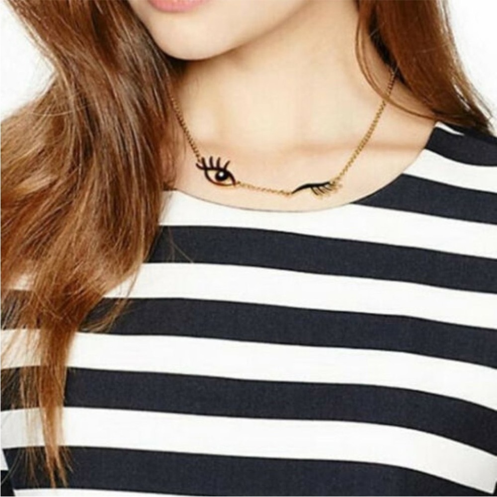 Kate Spade Kiss and Make up Wink Necklace